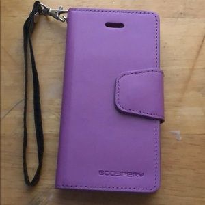 iPhone 5 SE PURPLE WALLET CASE